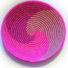 Hot Pink Swirl Plateau Basket