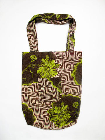 Market Tote - Lime & Chocolate