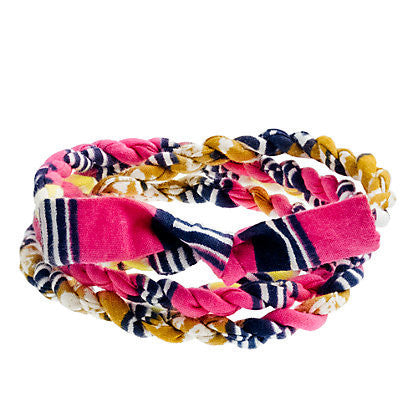 JCrew Cloth Wrap Bracelet - Pink